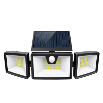 Benutzerdefinierte OEM 132LED Flexibler Verstellbarer Winkel Wireless Outdoor -Bewegungssensor aktiviert Outdoor Solar Wall Lampe